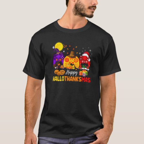 Video Game Controller Halloween Thanksgiving Merry T_Shirt