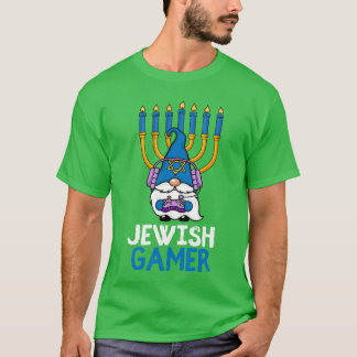 Video Game Controller Hanukkah Gnomes Candles Jewi T-Shirt
