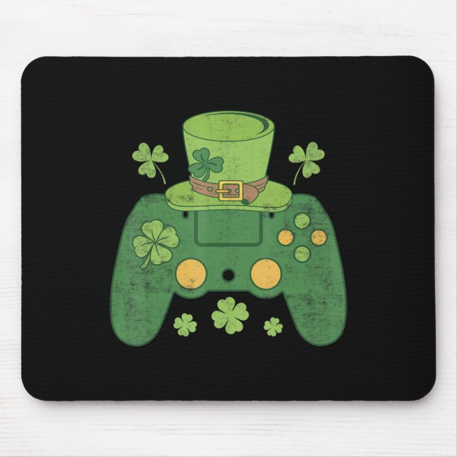 Video Game Controller Irish Gamer Boys Happy St Pa Mouse Pad (Front)