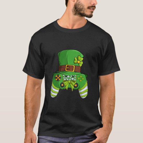 Video Game Controller Irish Gamer Boys Men St Patr T_Shirt