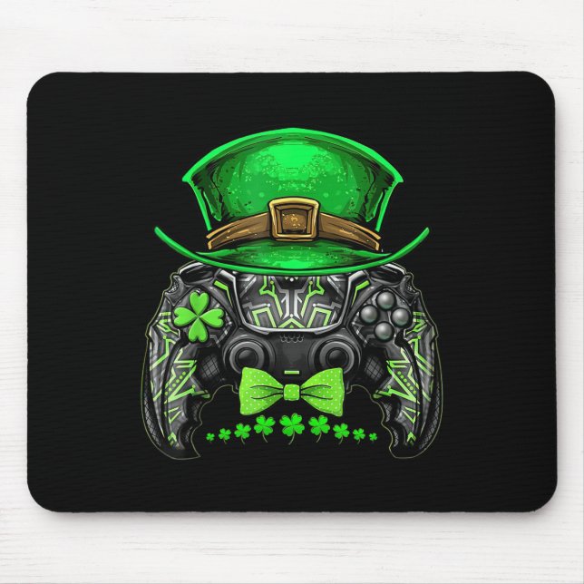Video Game Controller Irish Gamer Boys St Patricks Mouse Pad (Front)