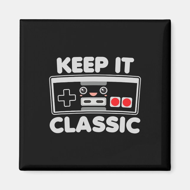Video Game Controller Keep It Clic Humor 80s Retro Magnet (Front)