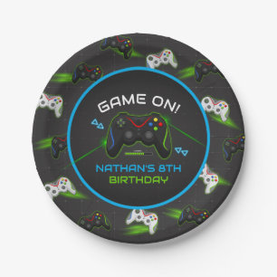 Video Game Controller Kids Birthday Paper Plates