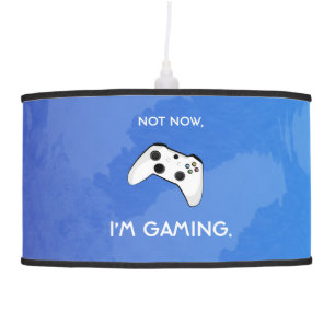 Video Game Controller, Let's Play, Blue & Purple Ceiling Lamp