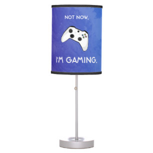 Video Game Controller, Let's Play, Blue & Purple Table Lamp