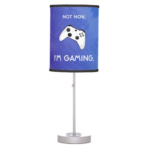 Video Game Controller Lets Play Blue  Purple Table Lamp
