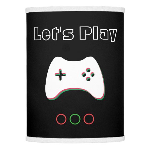 Video Game Controller Lets Play Red  Green Art Lamp Shade