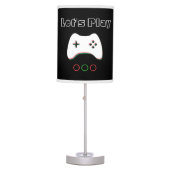 Video Game Controller, Let's Play, Red & Green Art Table Lamp (Front)