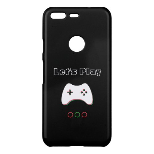 Video Game Controller Lets Play Red  Green Art Uncommon Google Pixel Case