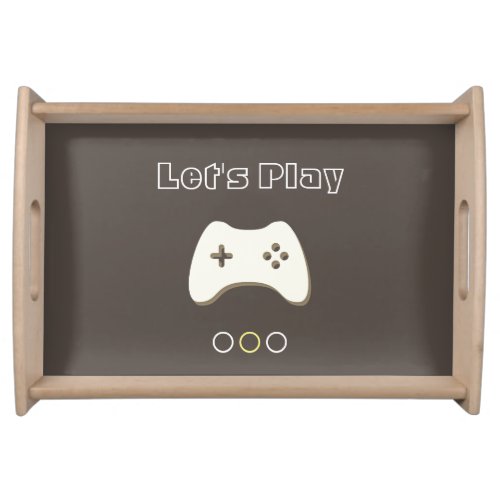 Video Game Controller Lets Play Retro Art Serving Tray