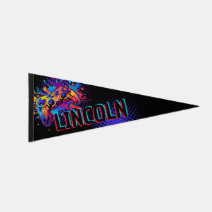 Video Game Controller Pennant Flag