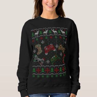 Video Game Controller Santa Elf Ugly Christmas Boy Sweatshirt