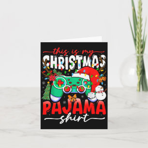 Video Game Controller This Is My Christmas Pajama Card