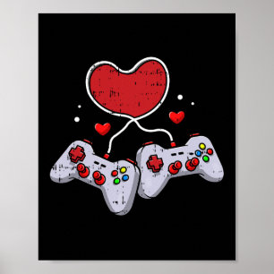 Video-game Controller Valentines Day Cool Gaming G Poster