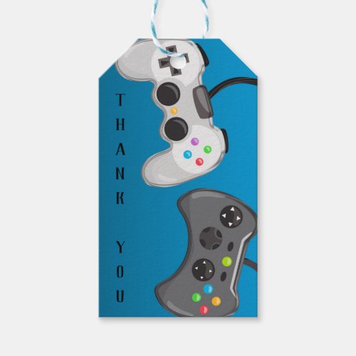 Video Game Controllers Gamer Birthday Party Favor Gift Tags