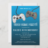 Video Game Controllers Gamer Birthday Party Invitation (Front)