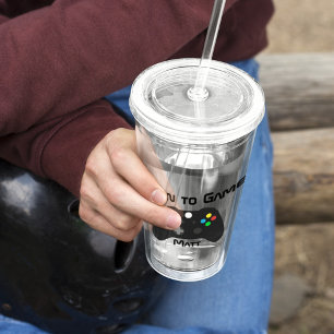 Video Game Custom Acrylic Tumbler