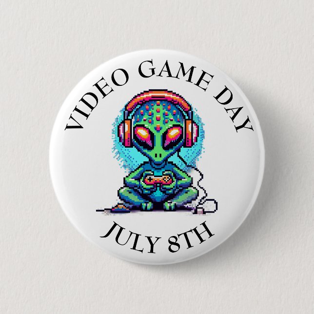 Video Game Day | July 8th Button (Front)