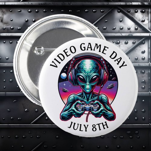 Video Game Day July 8th Button