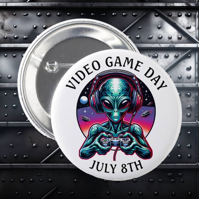 Video Game Day July 8th Button (Creator Uploaded)