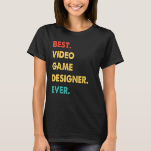 Video Game Designer Retro Best Video Game Designer T-Shirt