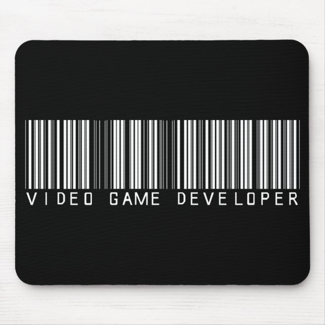 Video Game Developer Bar Code Mouse Pad (Front)