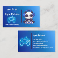 Video Game Developers Business Card