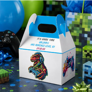 Video Game Dinosaur Gaming Birthday Party Favor Boxes