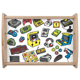 Video game, doodle set serving tray