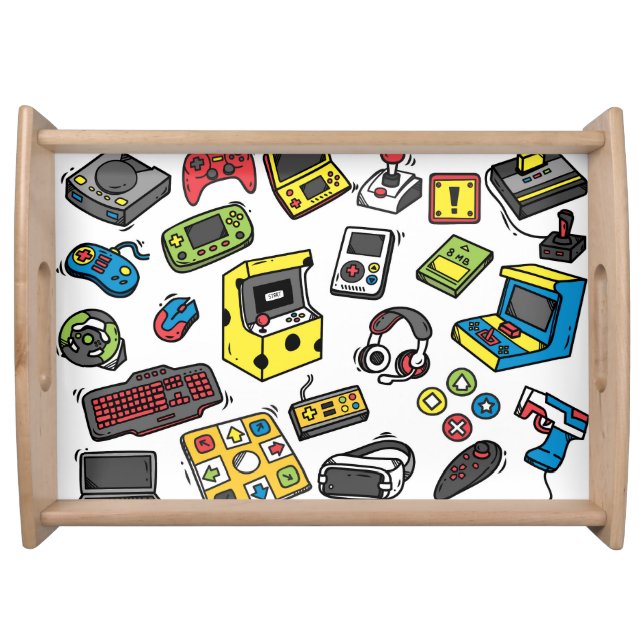 Video game, doodle set serving tray (Front)