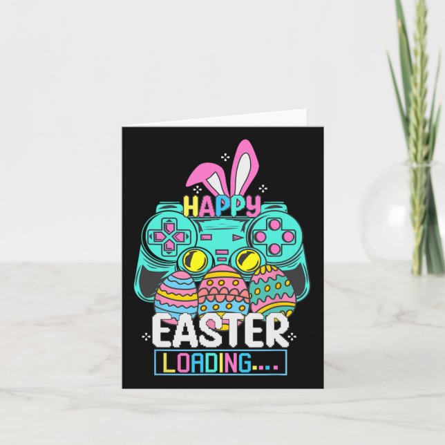 Video Game Easter Bunny Gaming Controller Gamer Bo Card (Front)