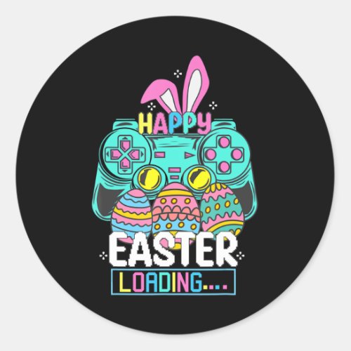 Video Game Easter Bunny Gaming Controller Gamer Bo Classic Round Sticker
