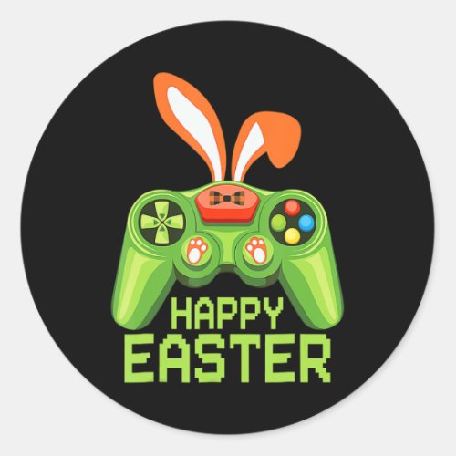 Video Game Easter Bunny Gaming Controller Gamer Bo Classic Round Sticker