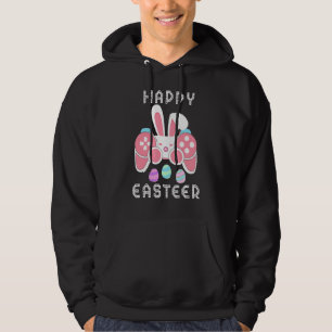 Video Game Easter Bunny Gaming Controller Gamer Bo Hoodie