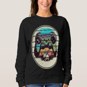 Video Game Easter Bunny Gaming Controller Gamer Bo Sweatshirt