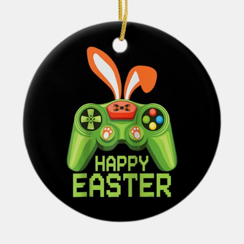 Video Game Easter Bunny Gaming Controller Gamer  Ceramic Ornament