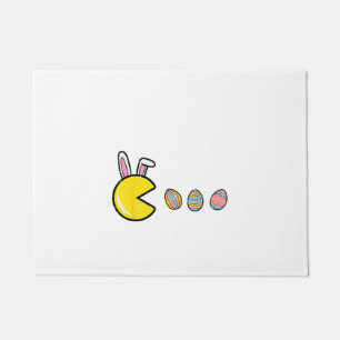 Video Game Eating Easter Eggs Retro Gamer Men Boys Doormat