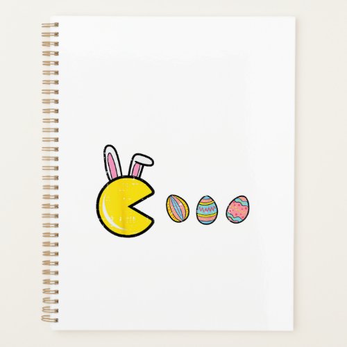 Video Game Eating Easter Eggs Retro Gamer Men Boys Planner