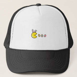 Video Game Eating Easter Eggs Retro Gamer Men Boys Trucker Hat