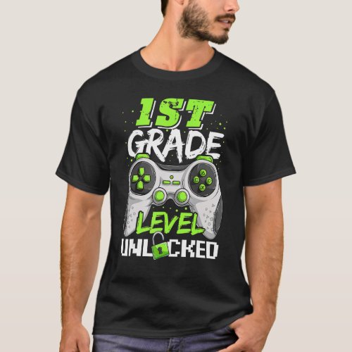 Video Game Funny Back To School 1st Grade Level Un T_Shirt