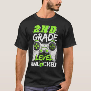 Video Game Funny Back To School 2nd Grade Level Un T-Shirt