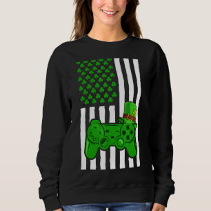 Video Game Funny Flag American St Patrick S Day Sh Sweatshirt