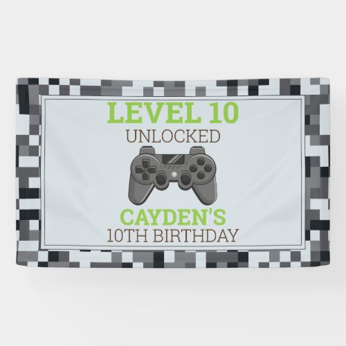 Video Game Game On Birthday Party Banner 