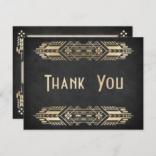 Video Game Geek Black Wedding Thank You Card