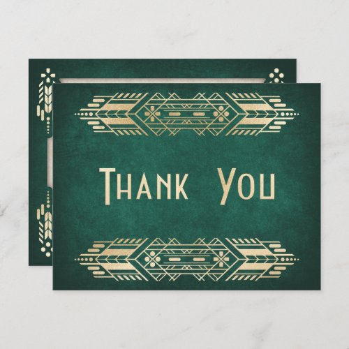 Video Game Geek Green Wedding Thank You Card