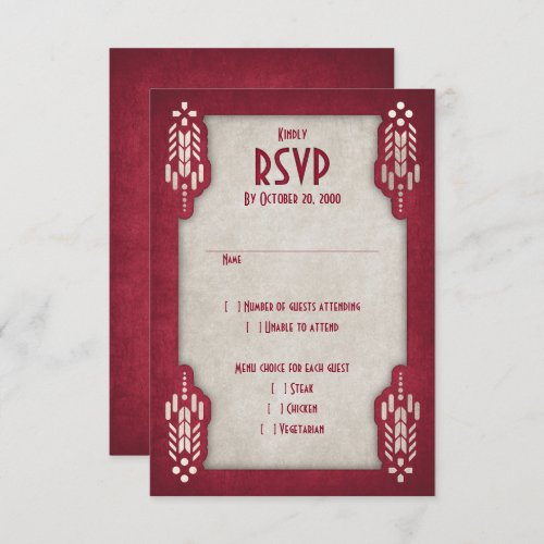 Video Game Geek Red Wedding RSVP Card