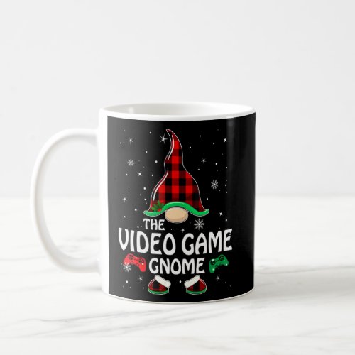 Video Game Gnome Buffalo Plaid Matching Family Chr Coffee Mug
