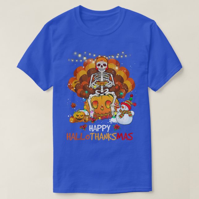 Video Game Happy Hallothanksmas Halloween Gaming S T-Shirt (Design Front)