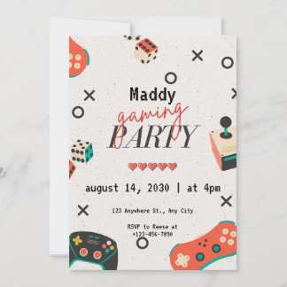 Video Game Invitations For Boy Birthday Party