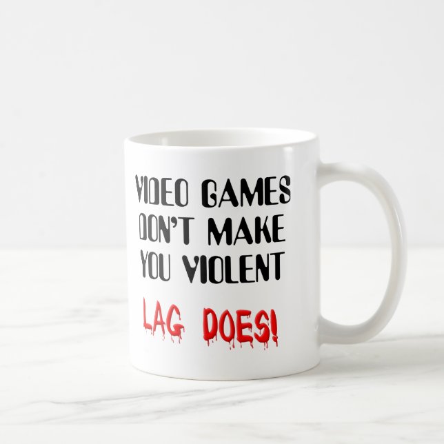 Video Game Lag Violence Funny Mug (Right)